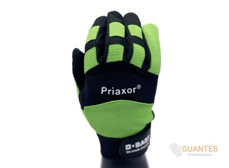 guante de trabajo de piel sintética verde personalizado GP111